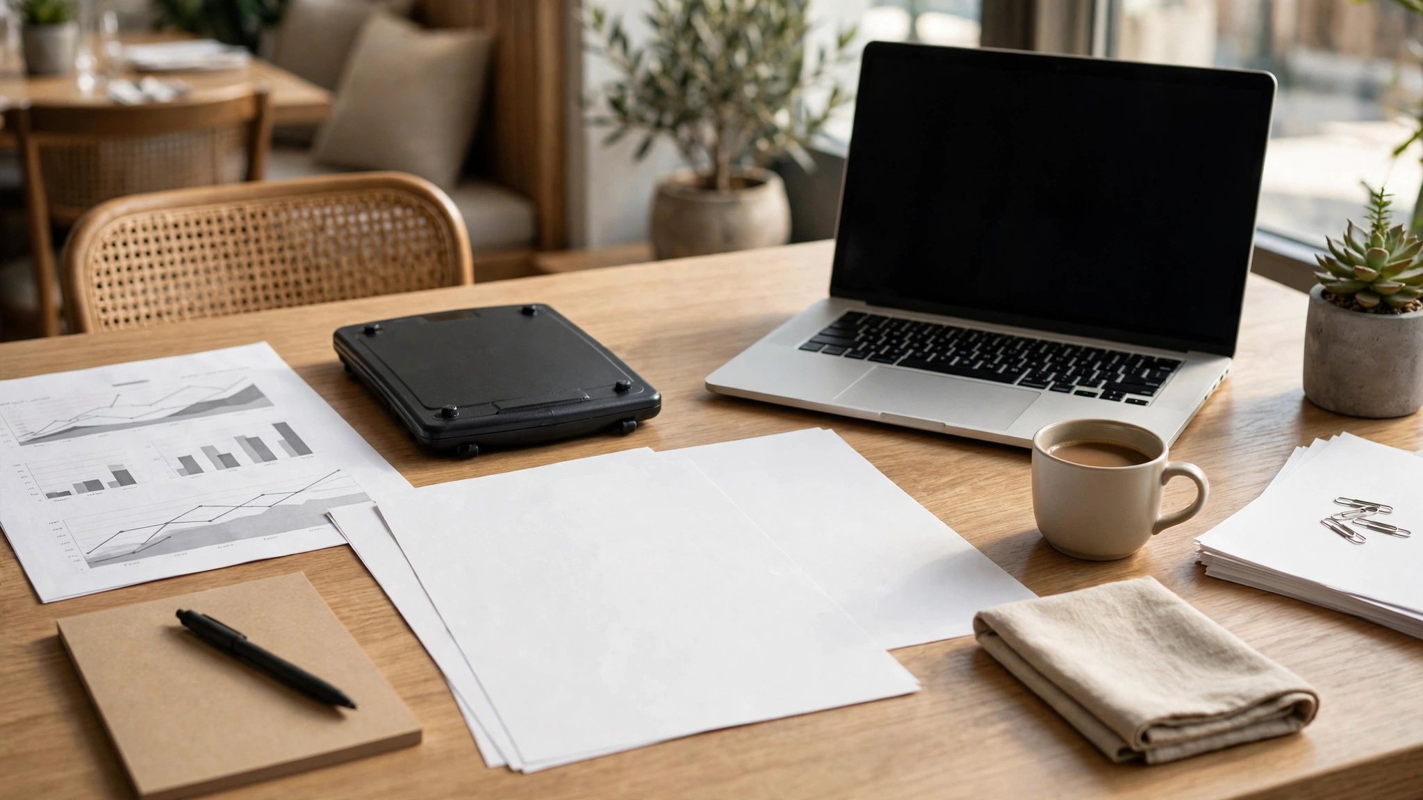 Restaurant break-even planning workspace with sales and fixed cost analysis