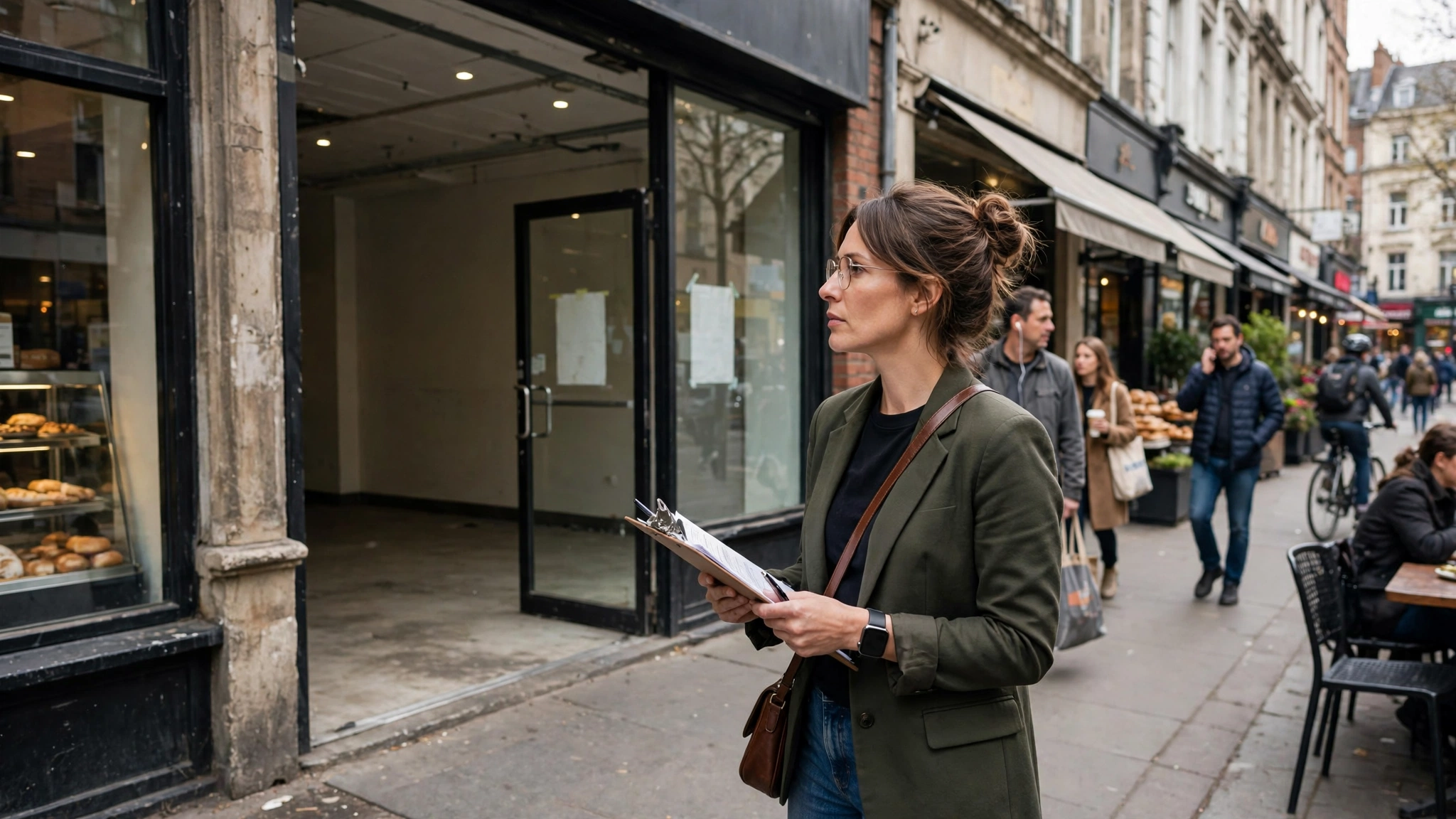 Restaurant entrepreneur evaluating a potential restaurant location