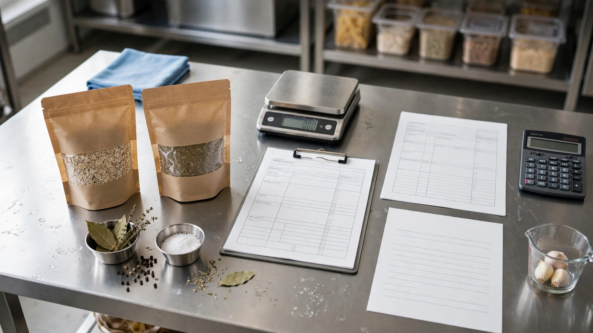 Ingredient substitution cost comparison and recipe testing workspace