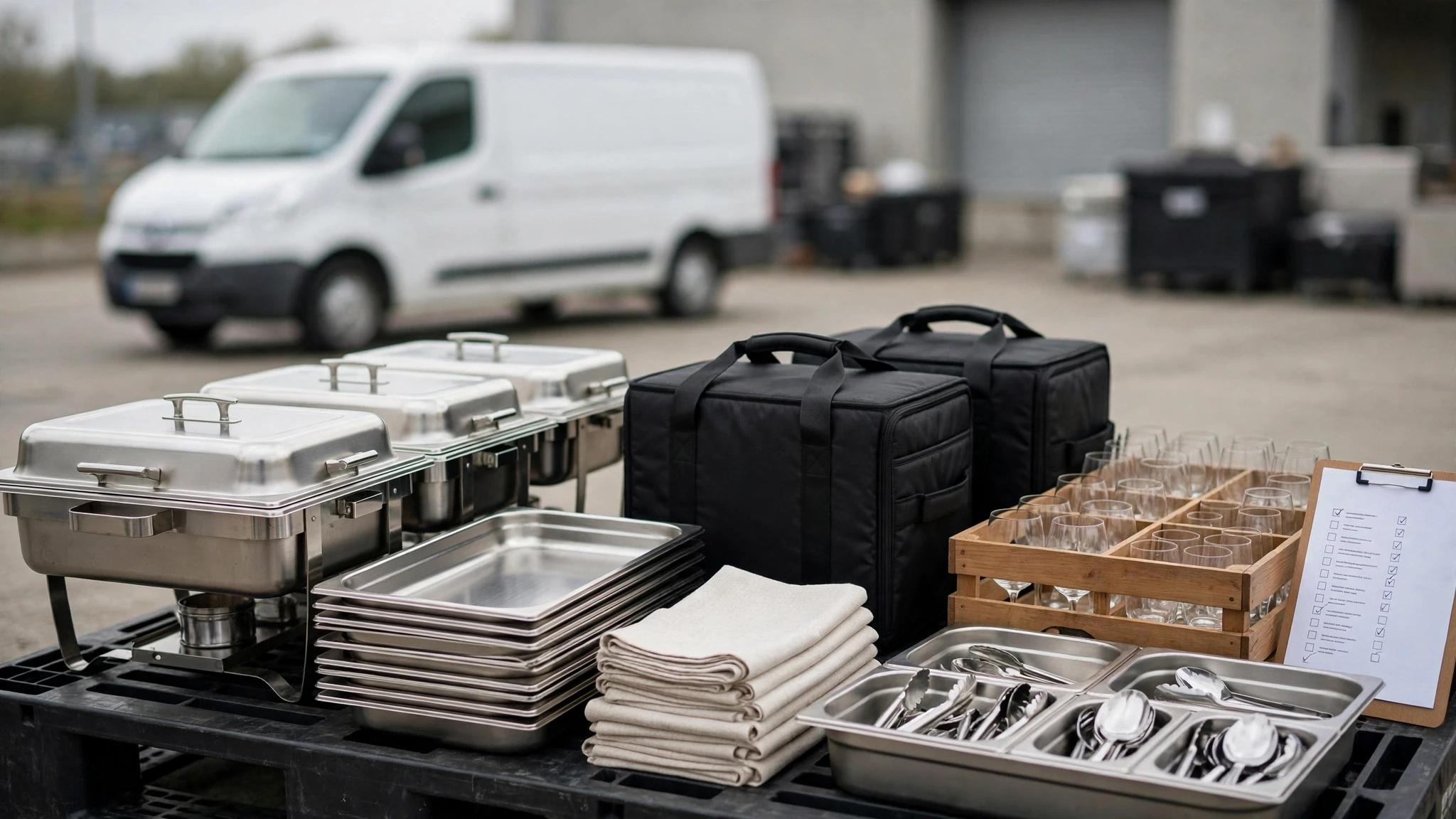 Catering equipment load-out and rental checklist